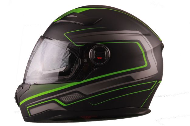 HELMET VITO FALCONE FULL FACE + SUN VISOR MATTE BLACK / GREEN 02010 1212 Moto Helmets VITO Falcone 2