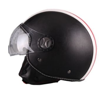 HELMET VITO JET LEATHER ROMA 02034 1049 Moto Helmets VITO ROMA a leather 3