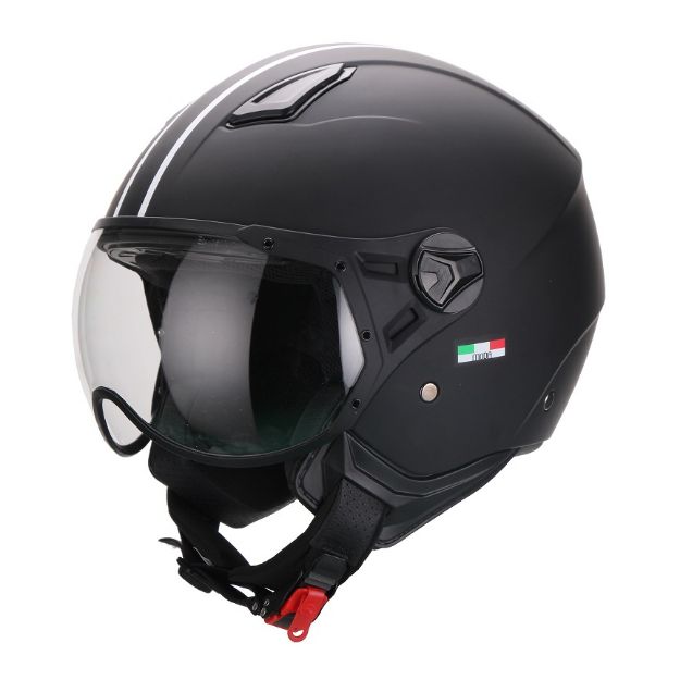 HELMET VITO JET MODA MATTE BLACK 02042 1223 Moto Helmets VITO moda a matt blck side